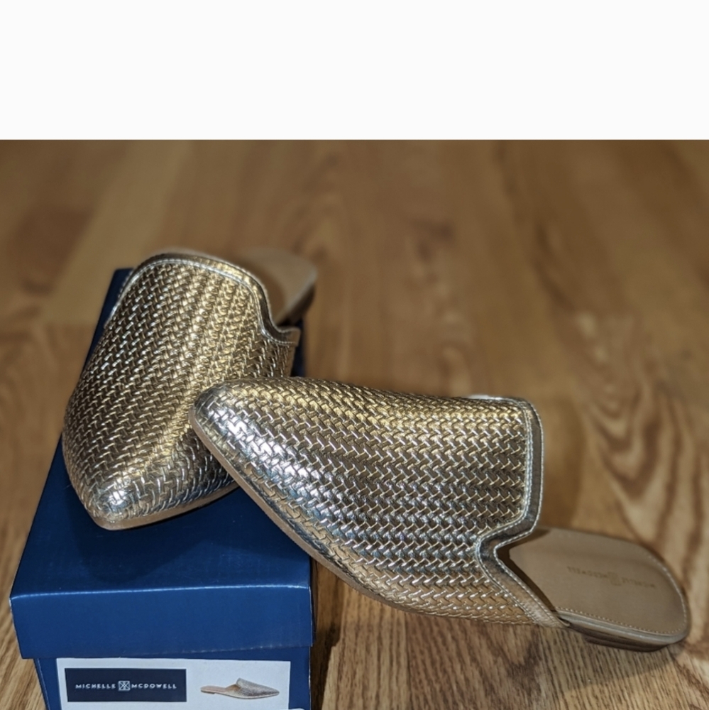 Women's Gold Slip-On Loafers NWT